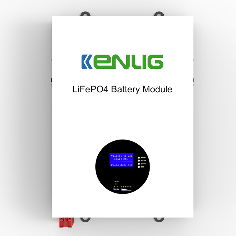 Kenlig lifepo4 Lithiumbatterie 6000 Zyklen BMS -System Wandmontierte Batterie LCD -Anzeige 48 V/51.2V 100AH ​​150AH 200AH Powerwall
