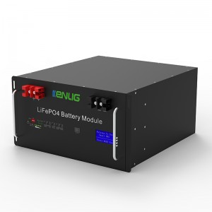 Rack montiert 48 V 100/150 200AH LIFEPO4 Home Appliances Stapelbare RS232/RS485/CAN -Kommunikation Schneller Lade -Lithium -Ionen -Akku mit LCD